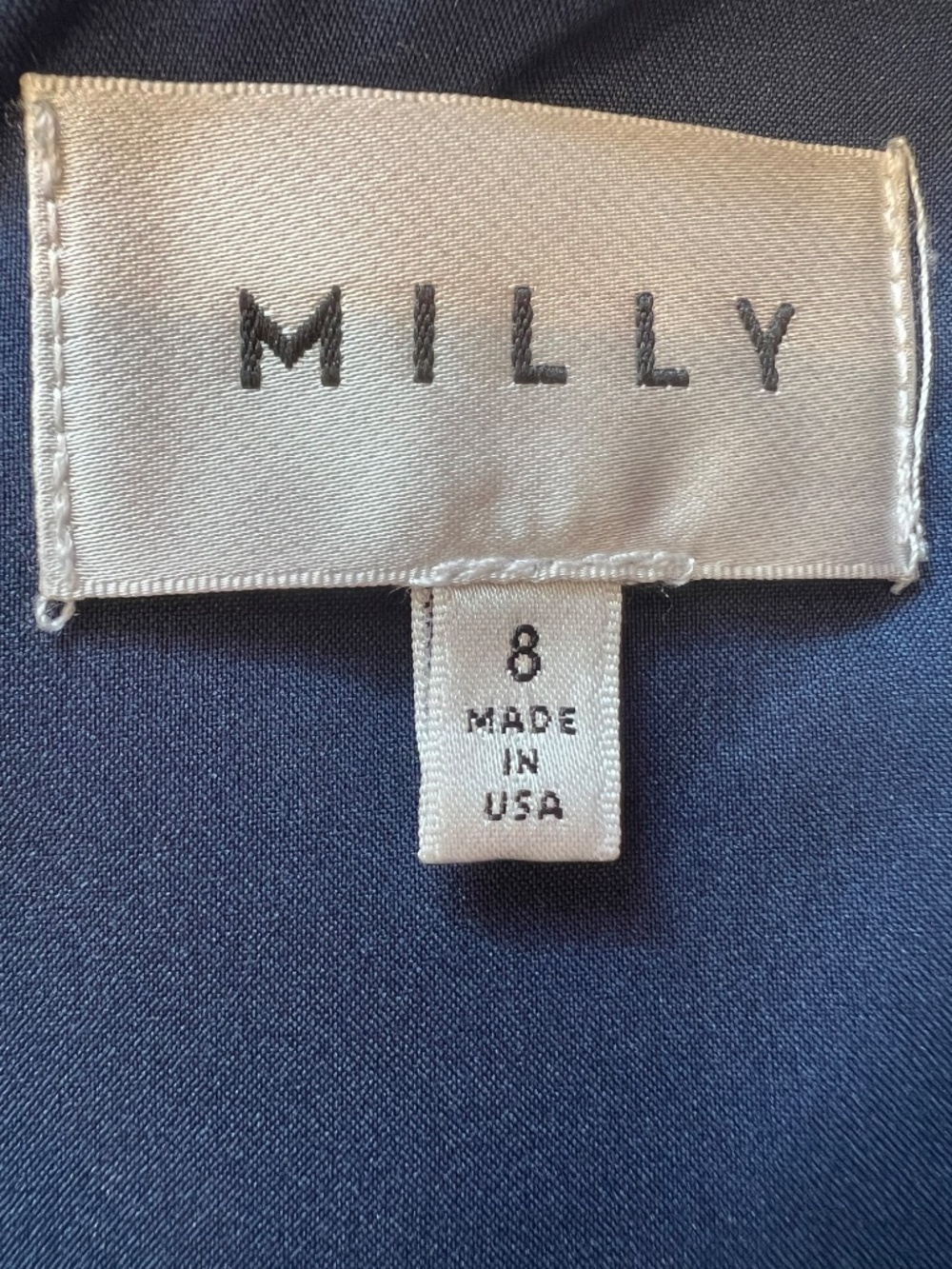 Milly Navy Sleeveless Cutout Tailored Mini Dress Size 8 - Picture 3 of 4